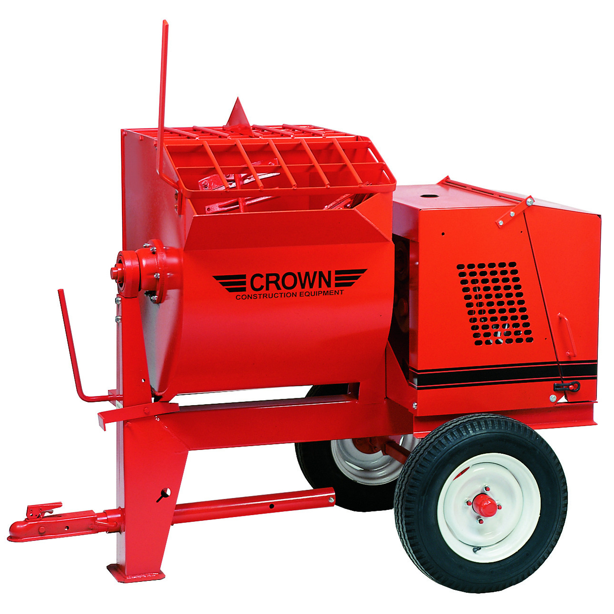 Crown Construction Equipment Towable Mortar Mixer — 8 Cu. Ft., 8 HP Honda GX240 Engine, Steel Drum, 2in. Ball Hitch, Model# 8S-GH8